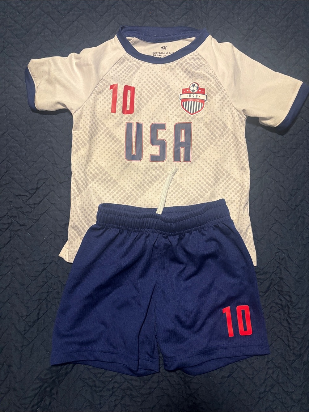 H&M Kids USA Soccer Set - White, Navy & Red
